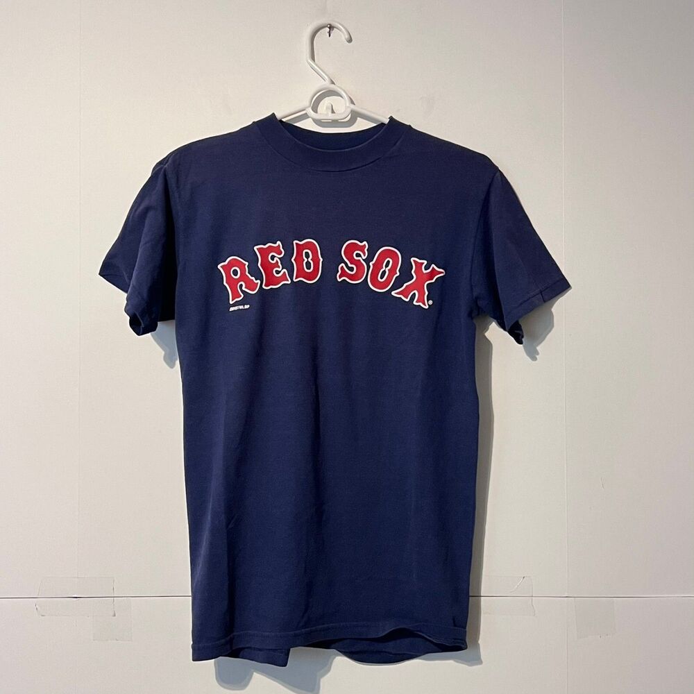 Vintage 00S Bike Mens T-Shirt Size S Blue Boston Red Sox Mlb Weston No 59